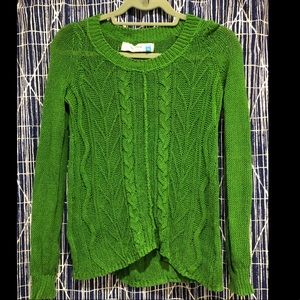 Sparrow Green Cable Knot Sweater, XS